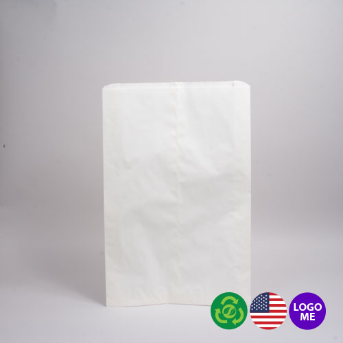 6.25 x 9.25 WHITE PAPER MERCHANDISE BAGS