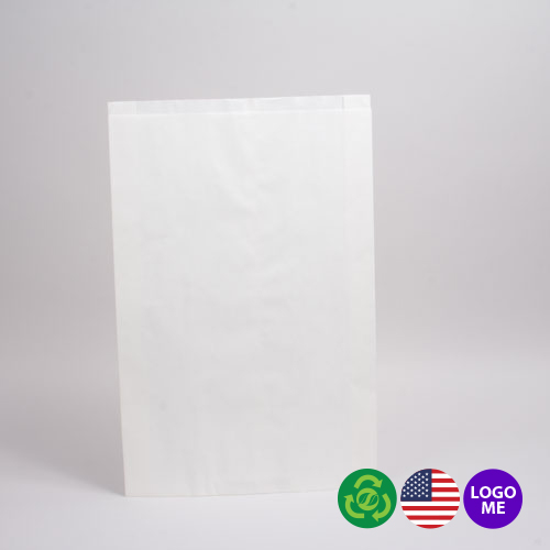 12 x 15 WHITE PAPER MERCHANDISE BAGS