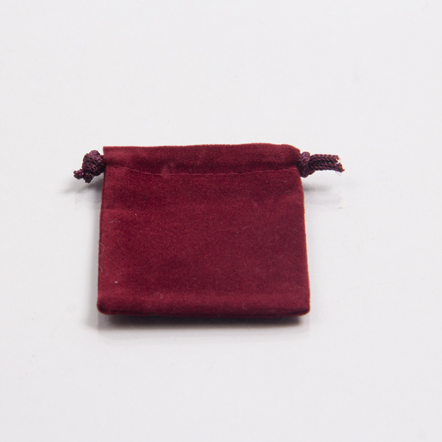 2 x 2.5 BURGUNDY VELVET DRAWSTRING POUCHES