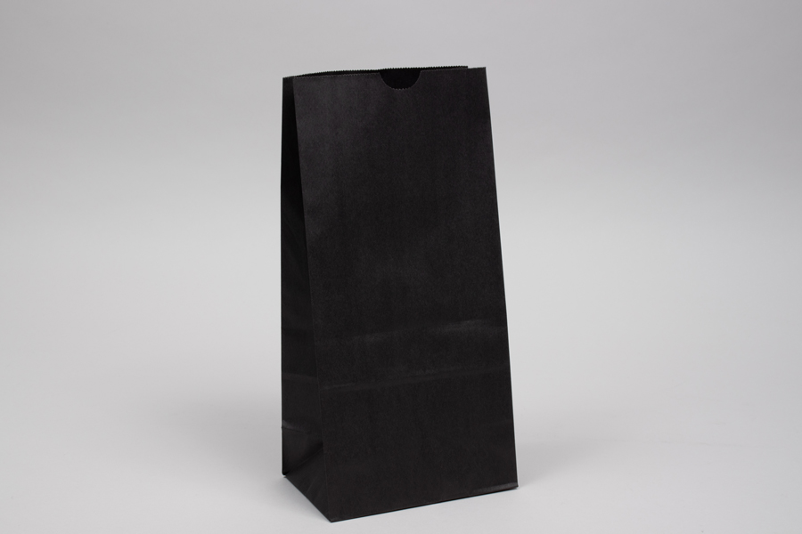 8# - 6-1/4 x 3-13/16 x 12-1/2 BLACK SOS PAPER BAGS