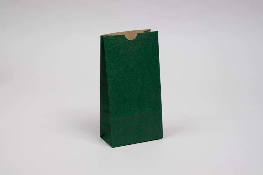 2# - 3- 1/4 x 2-3/8 x 8- 3/16 FOREST GREEN SOS PAPER BAGS