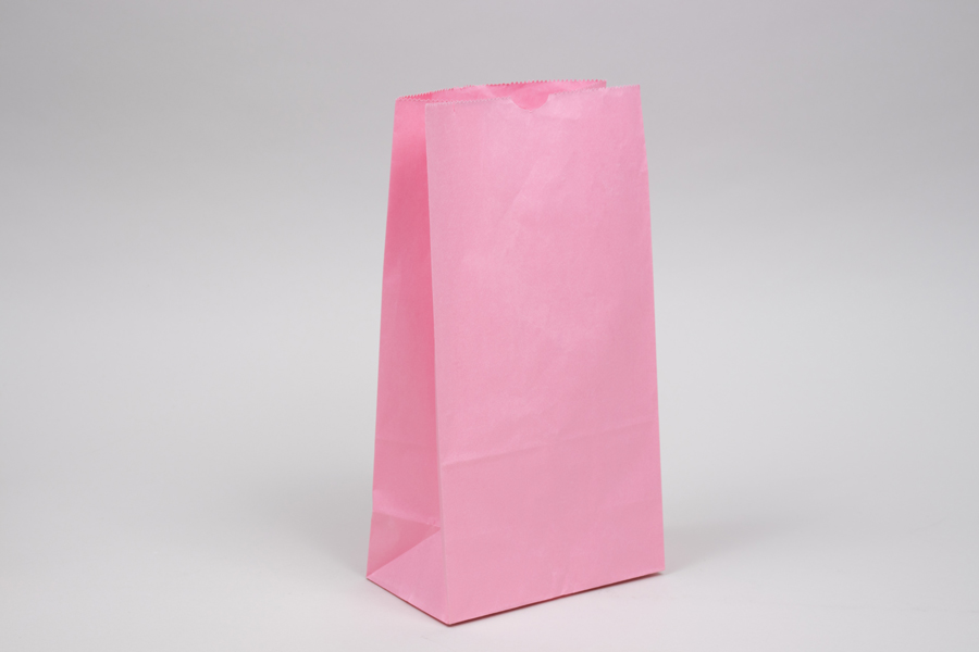 4# - 5 x 3-1/8 x 9-5/8 PETAL PINK SOS PAPER BAGS