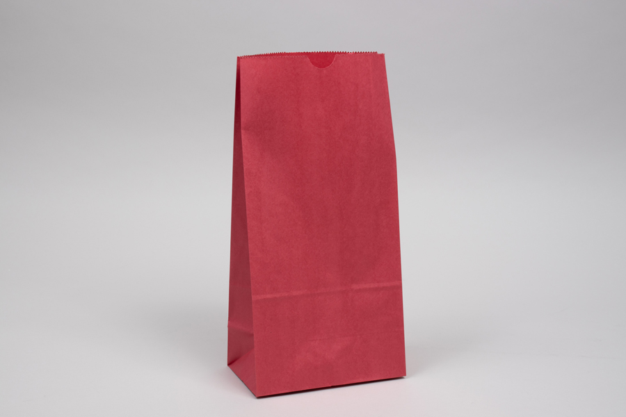 8# - 6-1/4 x 3-13/16 x 12-1/2 RED SOS PAPER BAGS