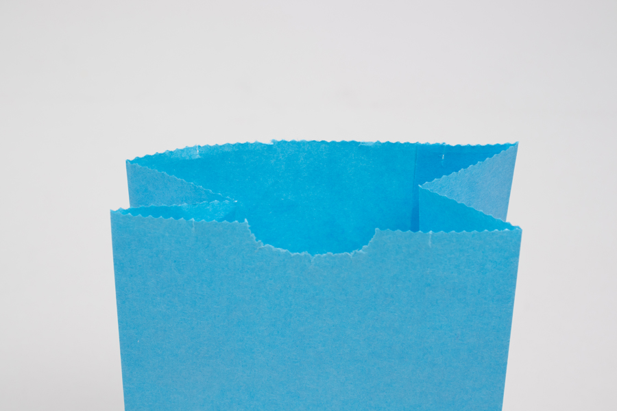 2# - 4-1/8 x 2-1/2 x 7-7/8 SKY BLUE SOS PAPER BAGS