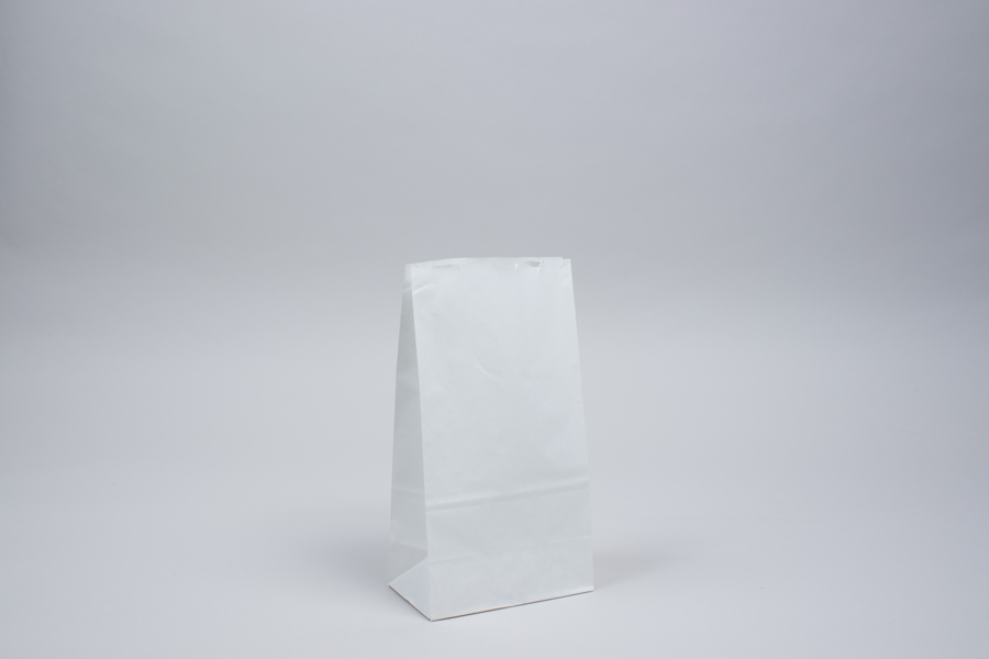 SOLAS White Paper Lunch Bags, Pack of 50 White Paper Bags, Thick White  Kraft Paper Bags, Size 11′ x 6′ x 4′ (28 x 15 x 10cm)