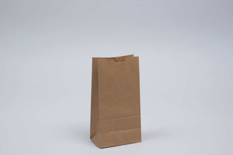 2# - 4-1/8 x 2-1/2 x 7-7/8 NATURAL KRAFT SOS PAPER BAGS