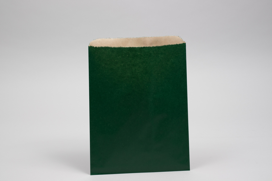 8.5 x 11 FOREST GREEN PAPER MERCHANDISE BAGS