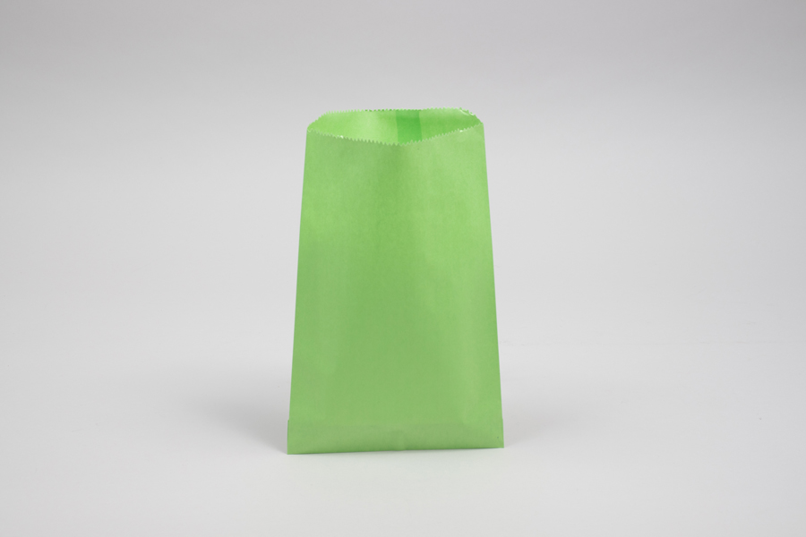 6.25 x 9.25 LIME PAPER MERCHANDISE BAGS