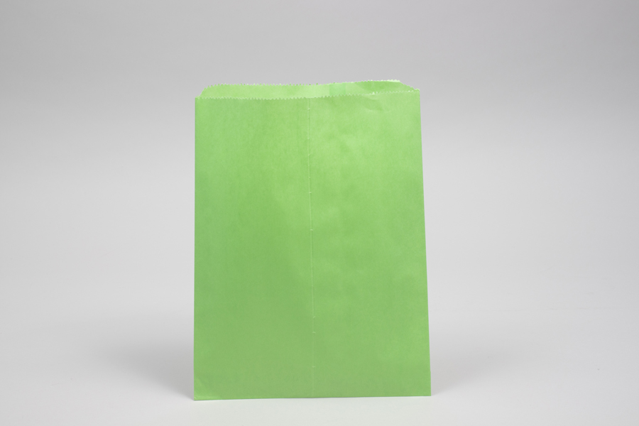 8.5 x 11 LIME GREEN PAPER MERCHANDISE BAGS