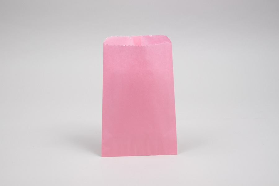 6.25 x 9.25 PETAL PINK PAPER MERCHANDISE BAGS