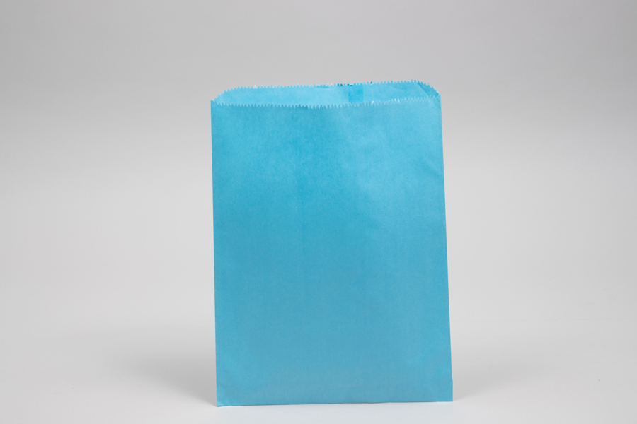 8.5 x 11 SKY BLUE PAPER MERCHANDISE BAGS