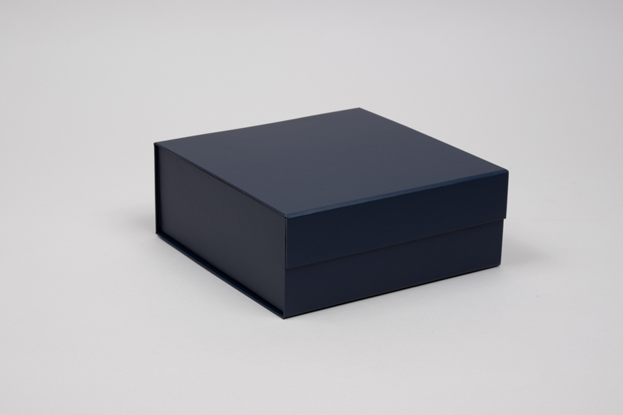 8 x 8 x 3-1/8 MATTE NAVY MAGNETIC LID GIFT BOXES