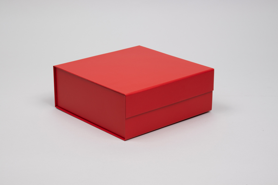 8 x 8 x 3-1/8 MATTE RED MAGNETIC LID GIFT BOXES