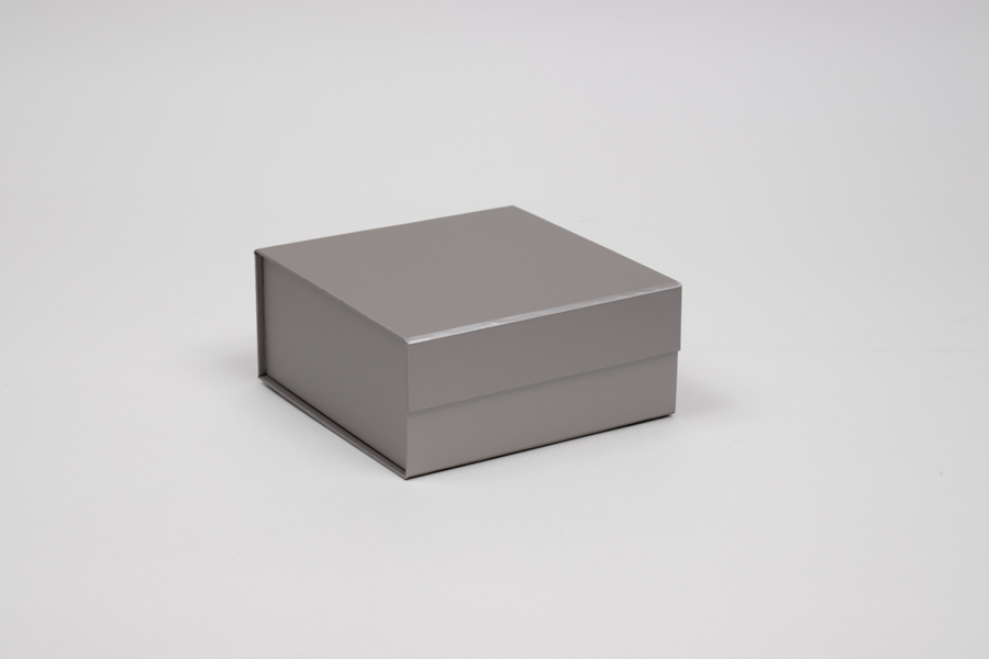 6 x 6 x 2-3/4  MATTE SILVER MAGNETIC LID GIFT BOXES