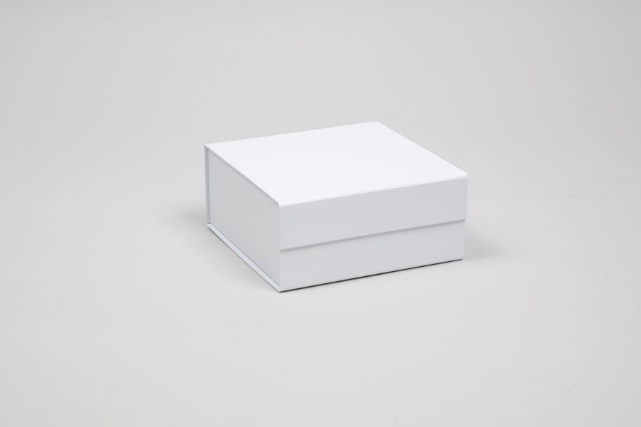 6 x 6 x 2-3/4 MATTE WHITE MAGNETIC LID GIFT BOXES