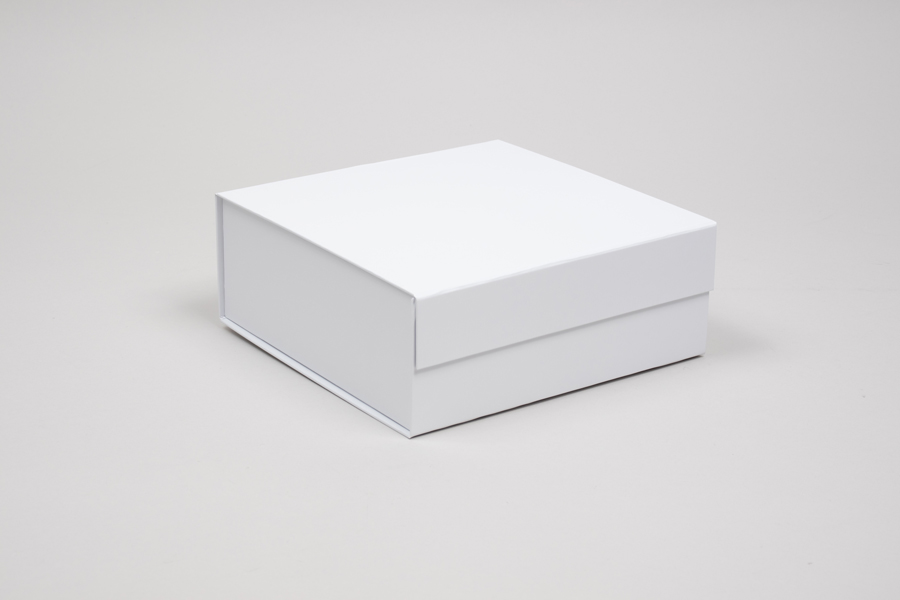 8 x 8 x 3-1/8 MATTE WHITE MAGNETIC LID GIFT BOXES