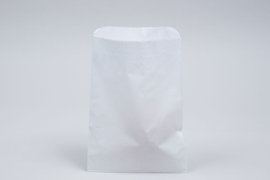 1# -  6-3/4 x 9-1/4 WHITE GLASSINE LINED GOURMET MERCHANDISE BAGS