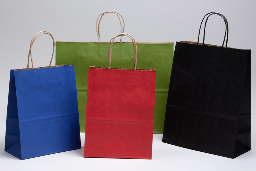 Classic Matte Color Tinted Paper Shopping Bags