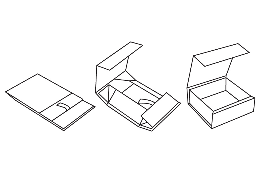 10 x Matte  square invitation Rigid  boxes 16.8 x 16.8 x 1.8 cm Black H 
