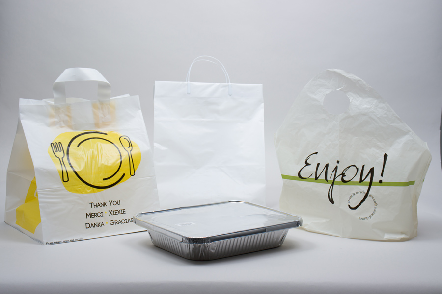 Food Service Plastic Takeout and Catering Bags