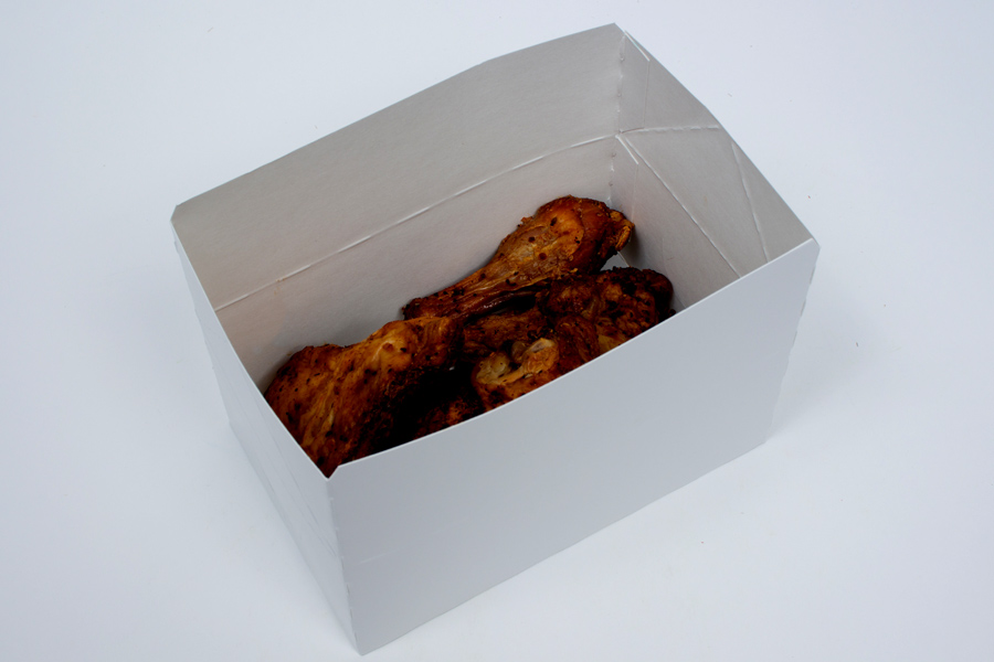 7 x 4-1/2 x 2-3/4 WHITE FAST TOP CARRY OUT BOX