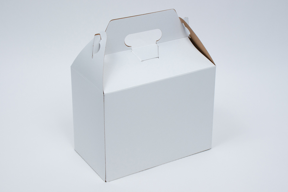 8 x 4-7/8 x 5-1/4 WHITE KRAFT GABLE BOX