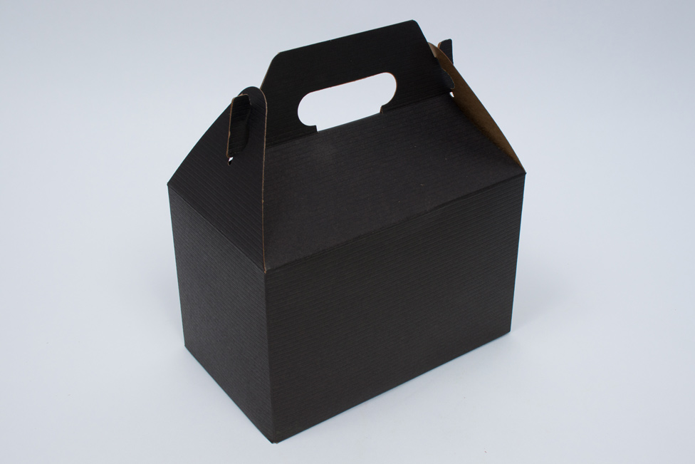 8 x 4-7/8 x 5-1/4 BLACK PINSTRIPE GABLE BOX