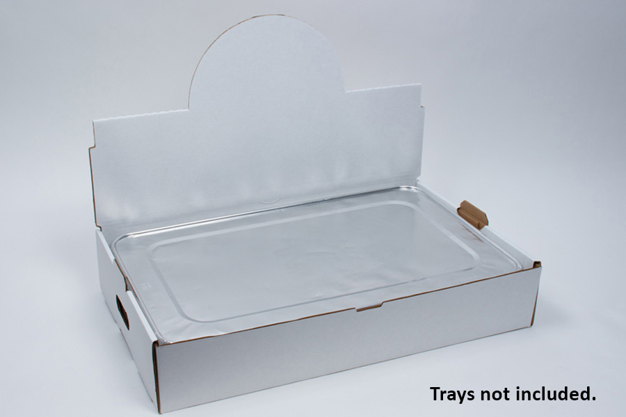 aftrekken Schurk Teleurstelling 21-1/2 x 13-3/8 x 4 White Catering Tray With Lid - Pop Up