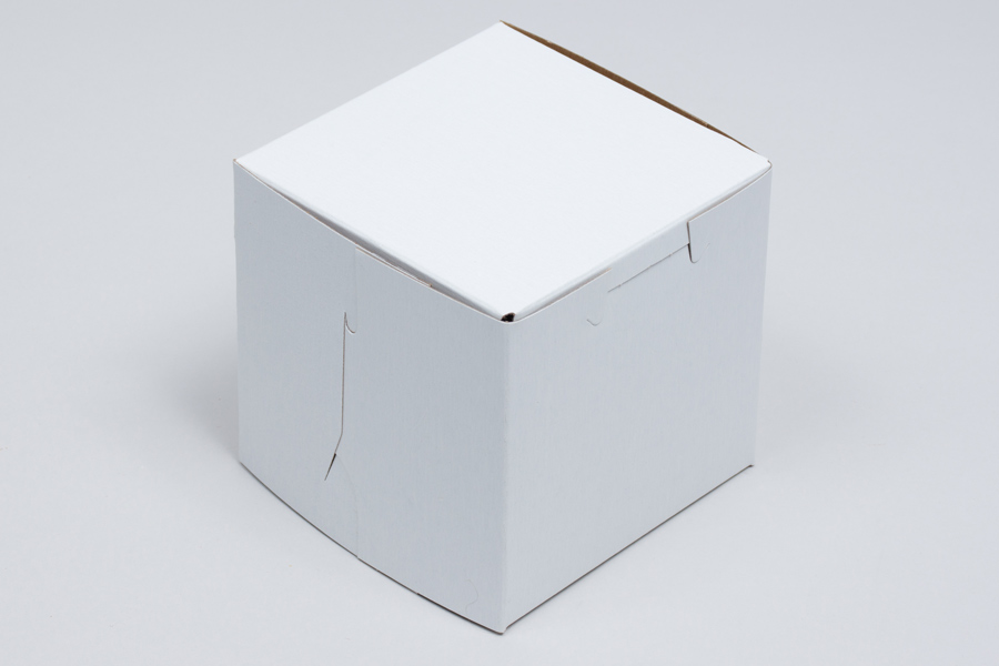 4 x 4 x 4 WHITE ONE-PIECE BAKERY BOXES