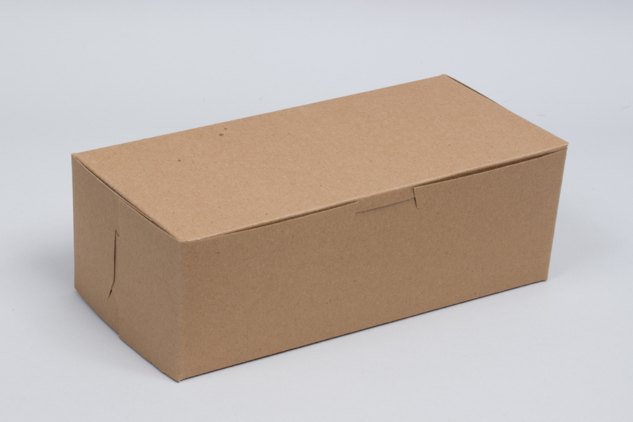 6-1/4 x 3-3/4 x 2-1/8 NATURAL KRAFT ONE-PIECE BAKERY BOXES