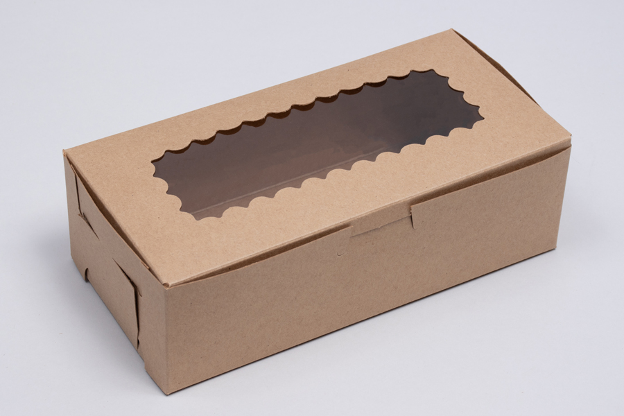 8 x 4 x 2 1 2 Kraft Cupcake Boxes With Windows