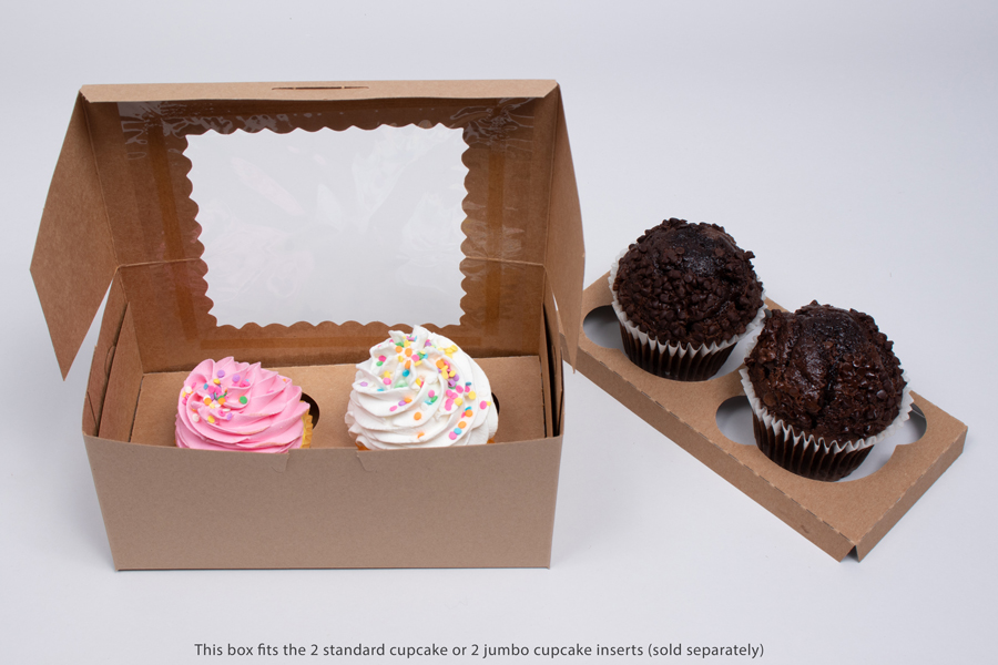 with Inserts 4 Windowed Cupcake Boxes for 6 Cupcakes or muffins in each 