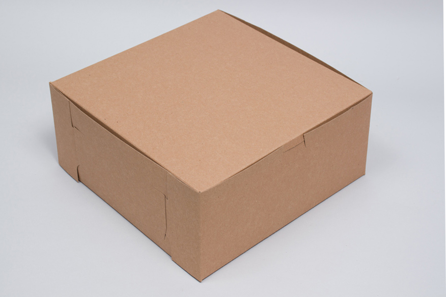 8 x 8 x 5 NATURAL KRAFT ONE-PIECE BAKERY BOXES