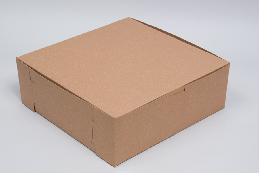 8 x 8 x 3 NATURAL KRAFT ONE-PIECE BAKERY BOXES