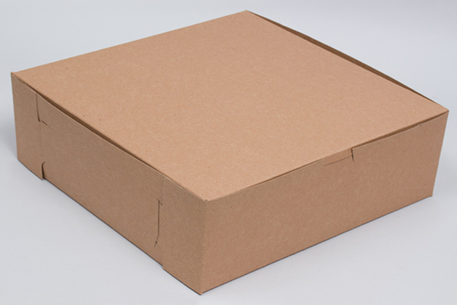 12 x 12 x 5 NATURAL KRAFT ONE-PIECE BAKERY BOXES