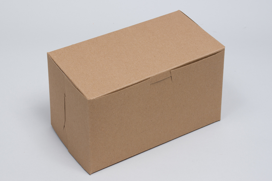 8 x 5-1/2 x 3 NATURAL KRAFT ONE-PIECE BAKERY BOXES