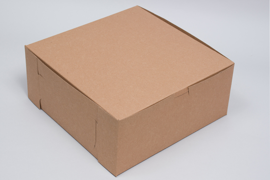 9 x 9 x 5 NATURAL KRAFT ONE-PIECE BAKERY BOXES