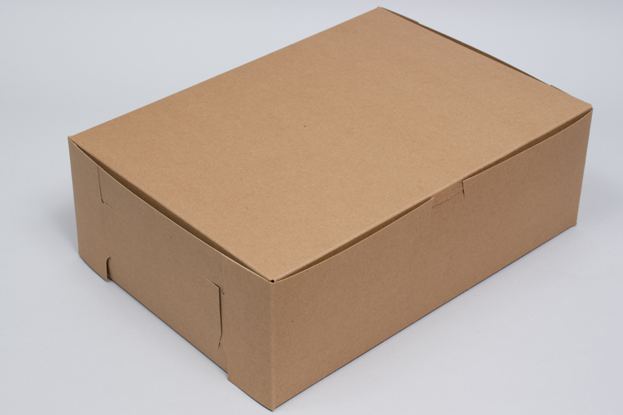 10 x 7 x 4 NATURAL KRAFT ONE-PIECE BAKERY BOXES