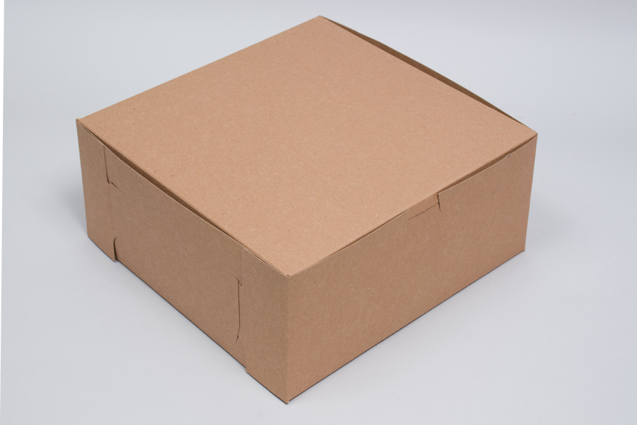 10 x 10 x 5 NATURAL KRAFT ONE-PIECE BAKERY BOXES