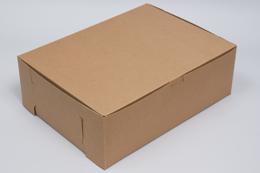12 x 9 x 4 NATURAL KRAFT ONE-PIECE BAKERY BOXES
