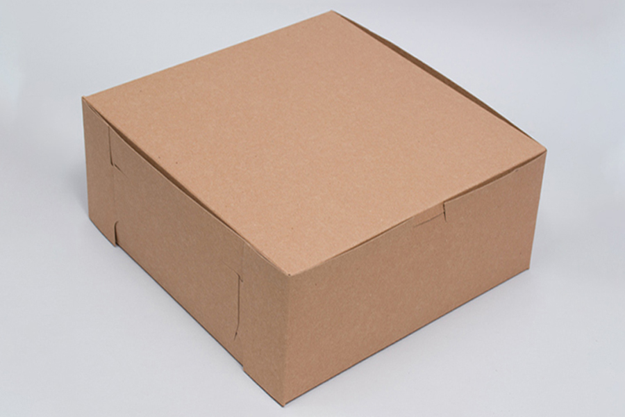 14 x 14 x 6 NATURAL KRAFT ONE-PIECE BAKERY BOXES