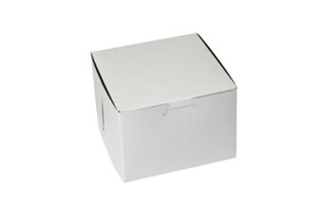 5-1/2 x 5-1/2 x 4 WHITE ONE-PIECE BAKERY BOXES