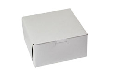 6 x 6 x 3  WHITE ONE-PIECE BAKERY BOXES