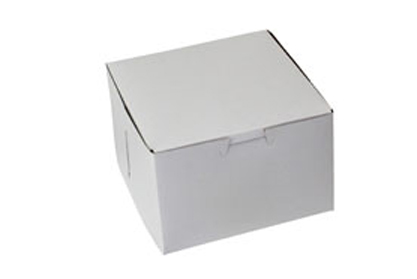 6 x 6 x 4 WHITE ONE-PIECE BAKERY BOXES