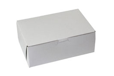 8 x 5-1/2 x 3 WHITE ONE-PIECE BAKERY BOXES