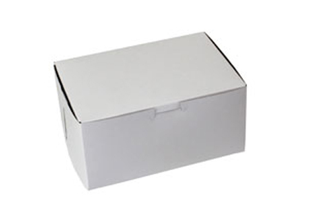 8 x 5-1/2 x 4 WHITE ONE-PIECE BAKERY BOXES
