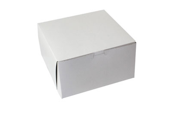 9 x 9 x 5 WHITE ONE-PIECE BAKERY BOXES