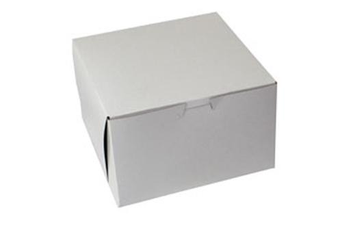 8 x 8 x 5 WHITE ONE-PIECE BAKERY BOXES