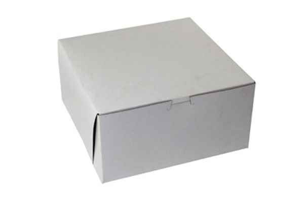 12 x 12 x 4 WHITE ONE-PIECE BAKERY BOXES