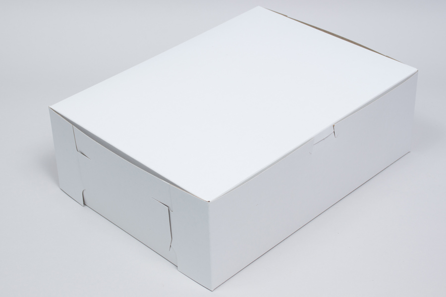 14 x 10 x 4  WHITE ONE-PIECE BAKERY BOXES